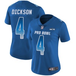 Limited Women's Michael Dickson Royal Blue Jersey - #4 Football Seattle Seahawks NFC 2019 Pro Bowl