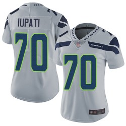 Limited Women's Mike Iupati Grey Alternate Jersey - #70 Football Seattle Seahawks Vapor Untouchable