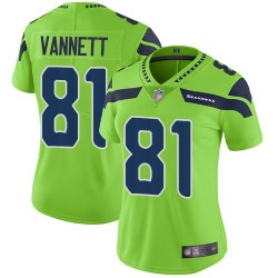 Limited Women's Nick Vannett Green Jersey - #81 Football Seattle Seahawks Rush Vapor Untouchable
