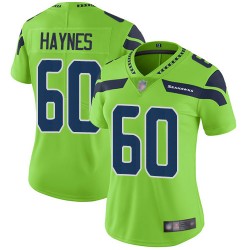 Limited Women's Phil Haynes Green Jersey - #60 Football Seattle Seahawks Rush Vapor Untouchable