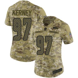 Limited Women's Patrick Kerney Camo Jersey - #97 Football Seattle Seahawks 2018 Salute to Service