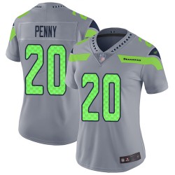 Limited Women's Rashaad Penny Silver Jersey - #20 Football Seattle Seahawks Inverted Legend