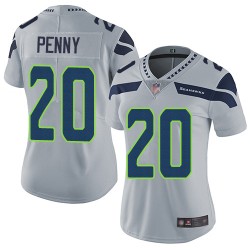 Limited Women's Rashaad Penny Grey Alternate Jersey - #20 Football Seattle Seahawks Vapor Untouchable