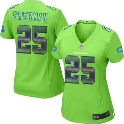 Limited Women's Richard Sherman Green Jersey - #25 Football Seattle Seahawks Strobe