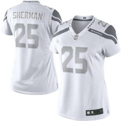 Limited Women's Richard Sherman White Jersey - #25 Football Seattle Seahawks Platinum