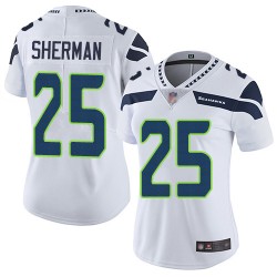 Limited Women's Richard Sherman White Road Jersey - #25 Football Seattle Seahawks Vapor Untouchable