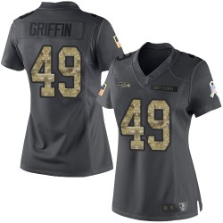 Limited Women's Shaquem Griffin Black Jersey - #49 Football Seattle Seahawks 2016 Salute to Service