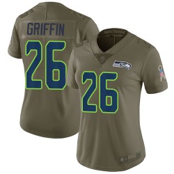 Limited Women's Shaquill Griffin Olive Jersey - #26 Football Seattle Seahawks 2017 Salute to Service