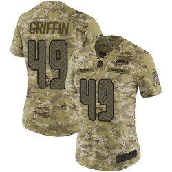 Limited Women's Shaquem Griffin Camo Jersey - #49 Football Seattle Seahawks 2018 Salute to Service