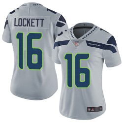 Limited Women's Tyler Lockett Grey Alternate Jersey - #16 Football Seattle Seahawks Vapor Untouchable