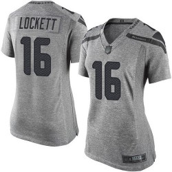 Limited Women's Tyler Lockett Gray Jersey - #16 Football Seattle Seahawks Gridiron