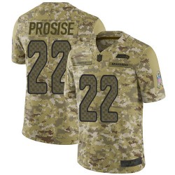 Limited Youth C. J. Prosise Camo Jersey - #22 Football Seattle Seahawks 2018 Salute to Service