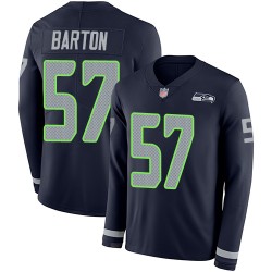 Limited Youth Cody Barton Navy Blue Jersey - #57 Football Seattle Seahawks Therma Long Sleeve