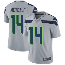 Limited Youth D.K. Metcalf Grey Alternate Jersey - #14 Football Seattle Seahawks Vapor Untouchable