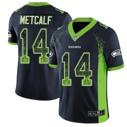 Limited Youth D.K. Metcalf Navy Blue Jersey - #14 Football Seattle Seahawks Rush Drift Fashion