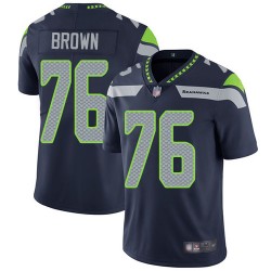 Limited Youth Duane Brown Navy Blue Home Jersey - #76 Football Seattle Seahawks Vapor Untouchable