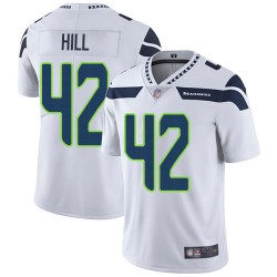 Limited Youth Delano Hill White Road Jersey - #42 Football Seattle Seahawks Vapor Untouchable