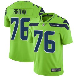 Limited Youth Duane Brown Green Jersey - #76 Football Seattle Seahawks Rush Vapor Untouchable