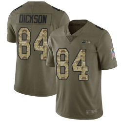 Limited Youth Ed Dickson Olive/Camo Jersey - #84 Football Seattle Seahawks 2017 Salute to Service