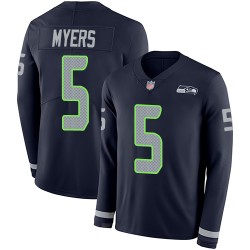 Limited Youth Jason Myers Navy Blue Jersey - #5 Football Seattle Seahawks Therma Long Sleeve