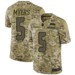 Limited Youth Jason Myers Camo Jersey - #5 Football Seattle Seahawks 2018 Salute to Service