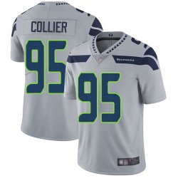 Limited Youth L.J. Collier Grey Alternate Jersey - #95 Football Seattle Seahawks Vapor Untouchable
