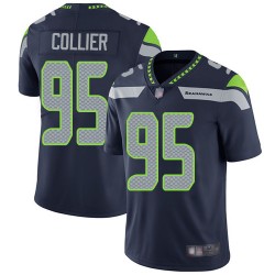 Limited Youth L.J. Collier Navy Blue Home Jersey - #95 Football Seattle Seahawks Vapor Untouchable