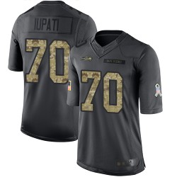 Limited Youth Mike Iupati Black Jersey - #70 Football Seattle Seahawks 2016 Salute to Service