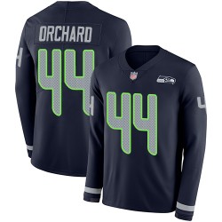 Limited Youth Nate Orchard Navy Blue Jersey - #44 Football Seattle Seahawks Therma Long Sleeve