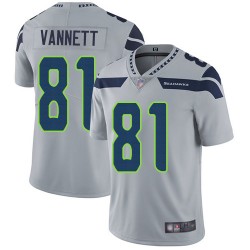 Limited Youth Nick Vannett Grey Alternate Jersey - #81 Football Seattle Seahawks Vapor Untouchable