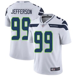 Limited Youth Quinton Jefferson White Road Jersey - #99 Football Seattle Seahawks Vapor Untouchable