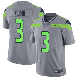 Limited Youth Russell Wilson Silver Jersey - #3 Football Seattle Seahawks Inverted Legend