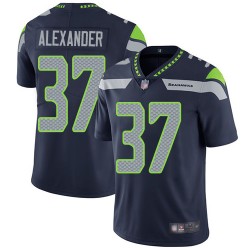 Limited Youth Shaun Alexander Navy Blue Home Jersey - #37 Football Seattle Seahawks Vapor Untouchable