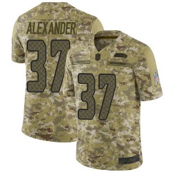 Limited Youth Shaun Alexander Camo Jersey - #37 Football Seattle Seahawks 2018 Salute to Service
