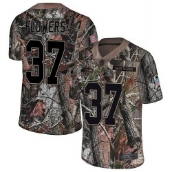 Limited Youth Tre Flowers Camo Jersey - #37 Football Seattle Seahawks Rush Realtree