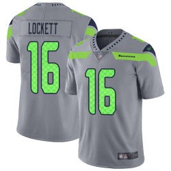 Limited Youth Tyler Lockett Silver Jersey - #16 Football Seattle Seahawks Inverted Legend