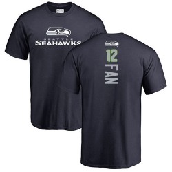 12th Fan Navy Blue Backer - Football Seattle Seahawks T-Shirt