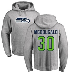 Bradley McDougald Ash Name & Number Logo - #30 Football Seattle Seahawks Pullover Hoodie