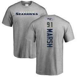 Cassius Marsh Ash Backer - #91 Football Seattle Seahawks T-Shirt