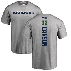 Chris Carson Ash Backer - #32 Football Seattle Seahawks T-Shirt