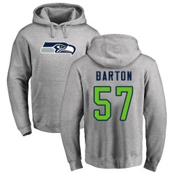 Cody Barton Ash Name & Number Logo - #57 Football Seattle Seahawks Pullover Hoodie