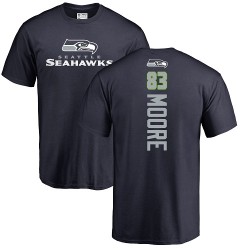 David Moore Navy Blue Backer - #83 Football Seattle Seahawks T-Shirt