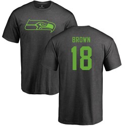 Jaron Brown Ash One Color - #18 Football Seattle Seahawks T-Shirt
