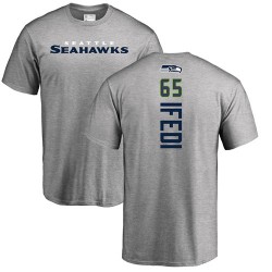 Germain Ifedi Ash Backer - #65 Football Seattle Seahawks T-Shirt