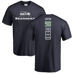 Jarran Reed Navy Blue Backer - #90 Football Seattle Seahawks T-Shirt