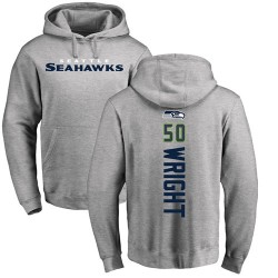 K.J. Wright Ash Backer - #50 Football Seattle Seahawks Pullover Hoodie