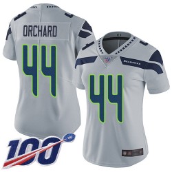 Limited Women's Nate Orchard Grey Alternate Jersey - #44 Football Seattle Seahawks 100th Season Vapor Untouchable