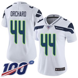 Limited Women's Nate Orchard White Road Jersey - #44 Football Seattle Seahawks 100th Season Vapor Untouchable