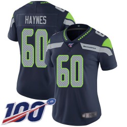 Limited Women's Phil Haynes Navy Blue Home Jersey - #60 Football Seattle Seahawks 100th Season Vapor Untouchable