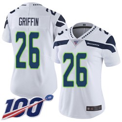 Limited Women's Shaquill Griffin White Road Jersey - #26 Football Seattle Seahawks 100th Season Vapor Untouchable
